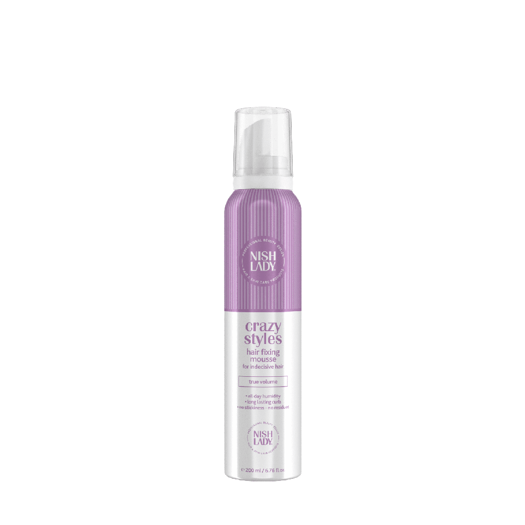 [NL053] NishLady Crazy Styles Hair Fixing Mousse 200ml