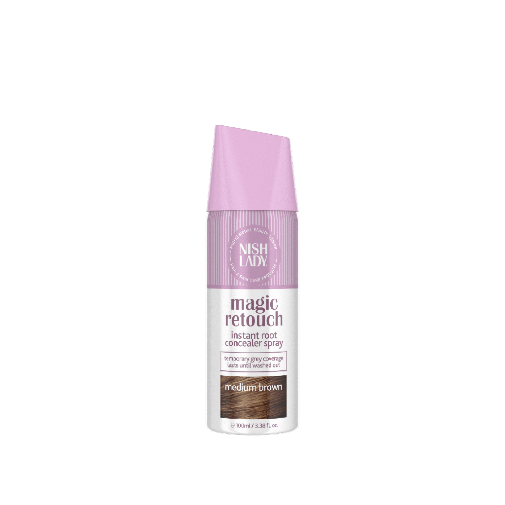 NishLady Magic Retouch Medium Brown Spray 103ml
