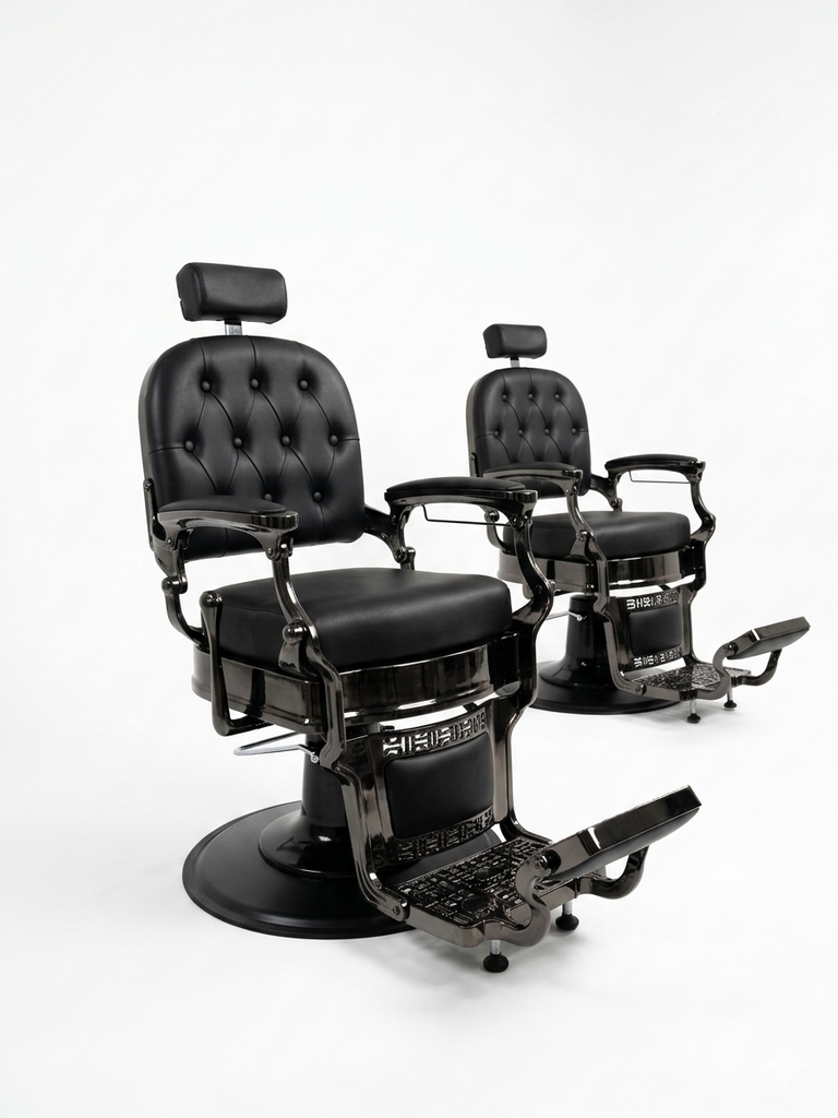 [CH-BM88068] Barber Chair Gun Grey - Onyx