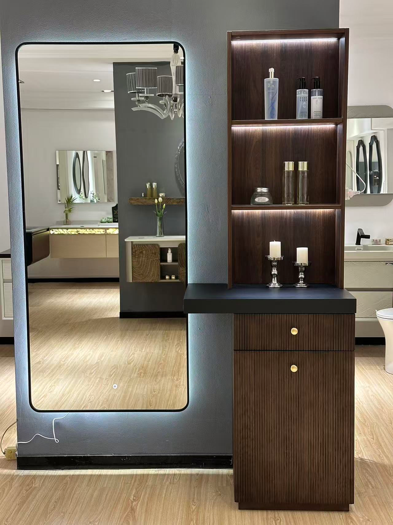 [CH-F2126B] Barber Station - LUX Walnut