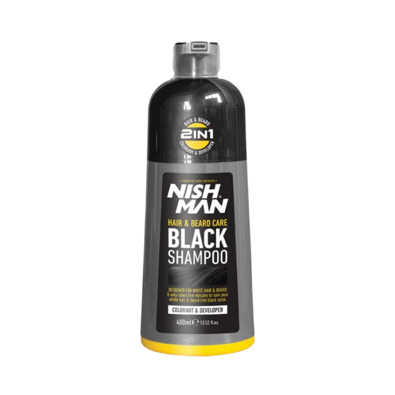 [NM210] Hair & Beard Care Black Shampoo 400mL (Black)